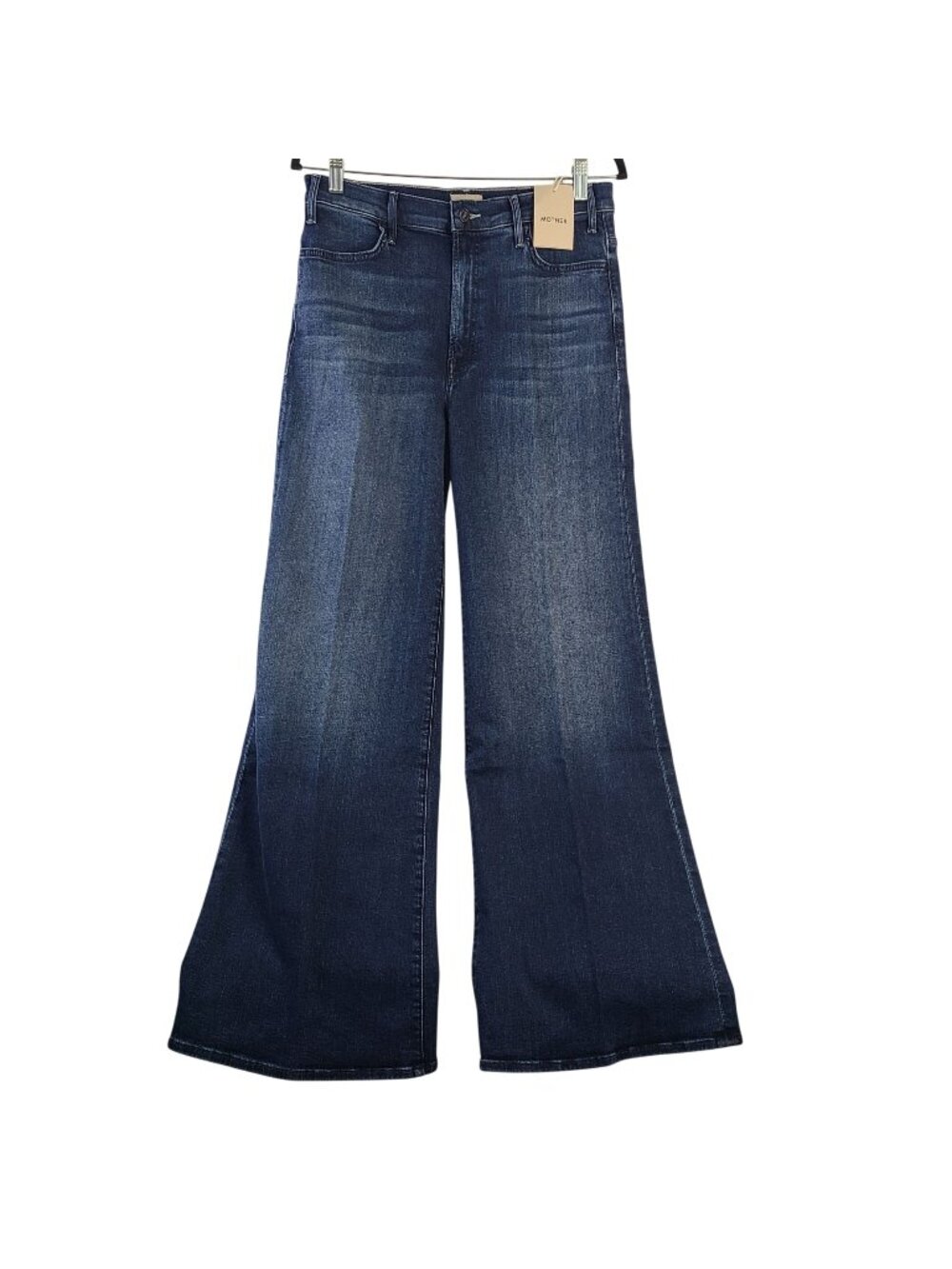 NEW Mother The Hustler Roller Sneak Jeans in Heirloom Wash Sz 31 Wide Leg Denim